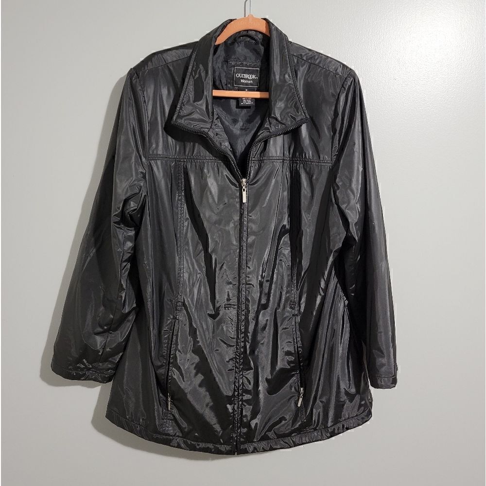 Outbrook Woman Black vintage plus size Coat, Jacket.